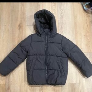 H&M Kids Unisex Black Water Repellent Puffer Jacket 6X-7